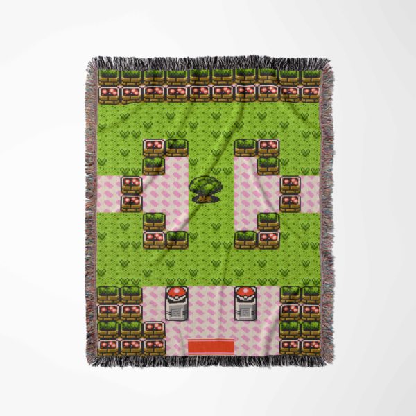 Azalea Town Gym, Pixel Art, Gold, Silver, GBC, Throw Blanket